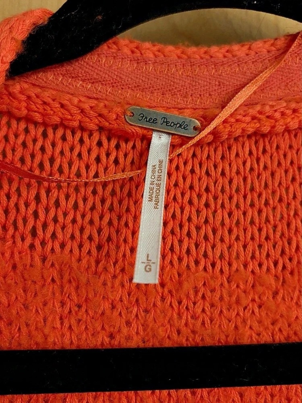 Free People Orange Open Front Cardigan - Picture 2 of 2